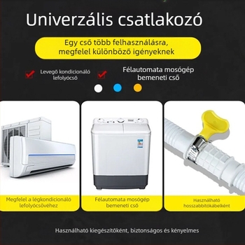 Légkondicionáló kivezetőcső bővítő – szilikon-ABS, öregedésgátló, modern minimalista stílus, normál hőmérsékleten működik