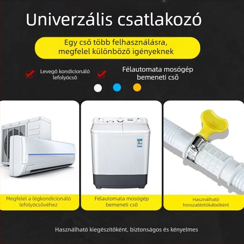 Légkondicionáló kivezetőcső bővítő – szilikon-ABS, öregedésgátló, modern minimalista stílus, normál hőmérsékleten működik