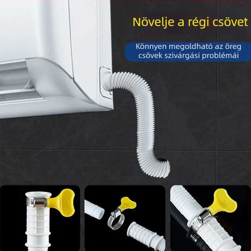 Légkondicionáló kivezetőcső bővítő – szilikon-ABS, öregedésgátló, modern minimalista stílus, normál hőmérsékleten működik