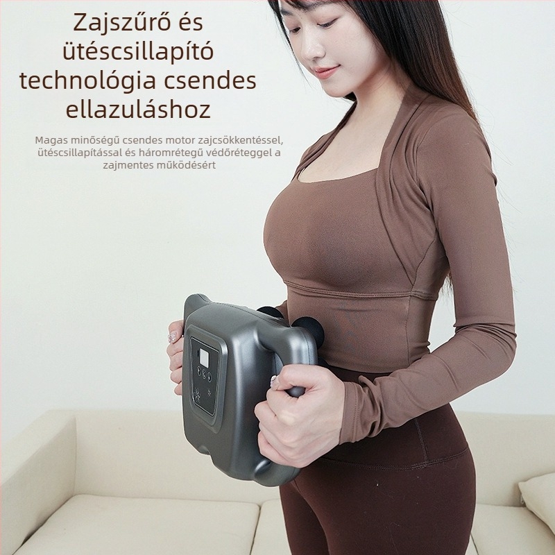 Fascia masszírozó LCD kijelzővel, 6+ fej, beépített akkumulátor, 5+ sebesség, alacsony zaj 36–45 dB