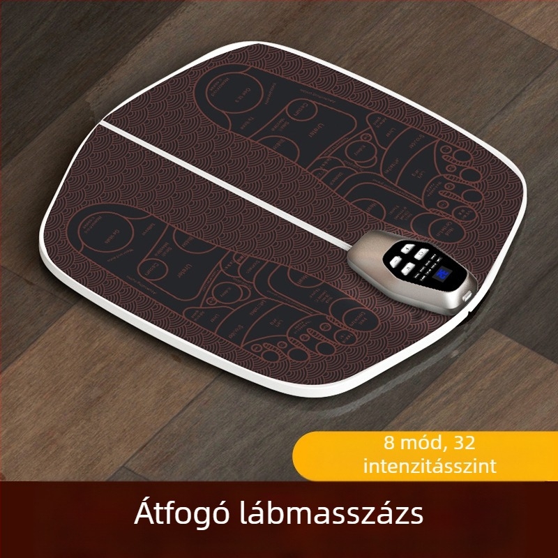Intelligens EMS talpmasszírozó párna, több móddal mikroárammal, infravörös fizioterápia, vezeték nélküli távirányító, időzítő