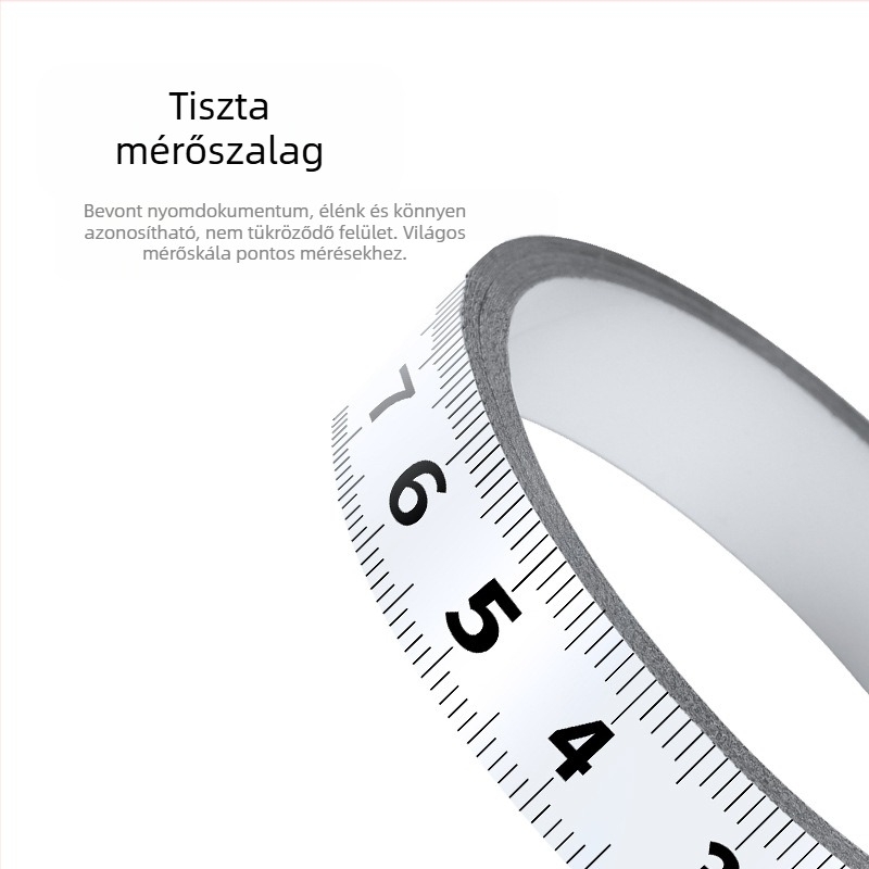 Ötvös ragasztó mérővonalzó öntapadós hátlappal — Modell: Fém ragasztó mérővonalzó; Anyag: Egyéb; Mérési tartomány: Egyéb; Feldolgozás és testreszabás: Nincs; Alkalmazás: Egyéb