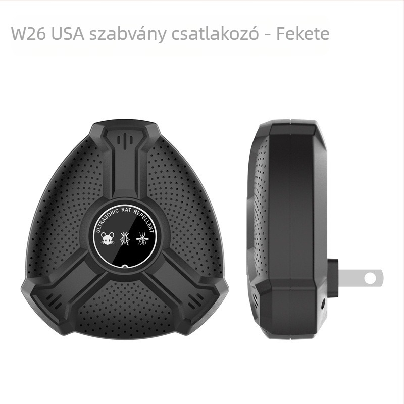 Ultrahangos egérriasztó, Smart electronic mouse repeller, ABS ház, 1,5 V, frekvencia 12–100 kHz