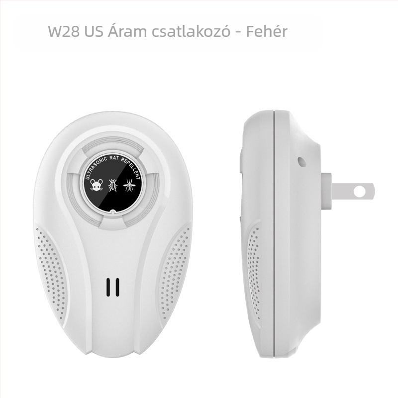 Ultrahangos egérriasztó, Smart electronic mouse repeller, ABS ház, 1,5 V, frekvencia 12–100 kHz