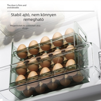 Tojás tároló doboz a hűtő oldalán, Nordic stílus, Anyag: Metal, Forma: Más