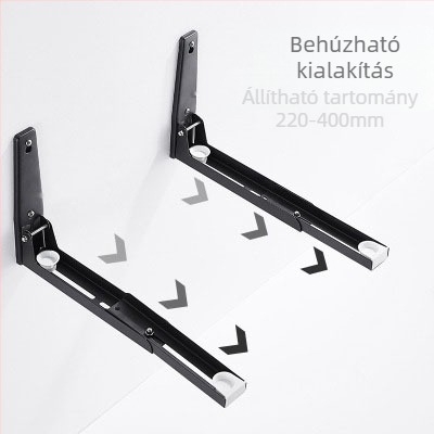 Fali mikrosütő-állvány, 304 rozsdamentes acélból, tükörfényes felülettel, összecsukható és bővíthető, teherbírás 100 kg