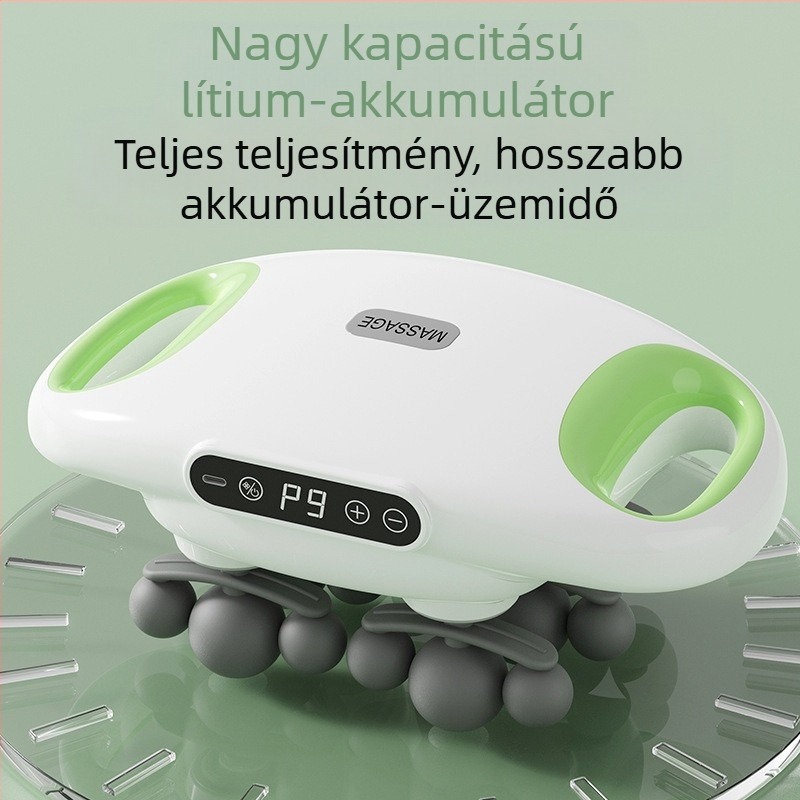 Többfejű fascia masszírozó kefés motorral, 6+ fej, 5+ sebesség, beépített akkumulátor 2000–4000 mAh, zaj < 36 dB