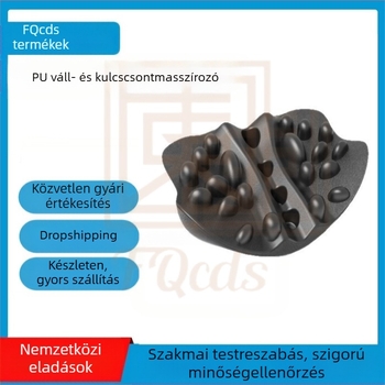 Nyak-, hát- és derékmasszázspárna – 6+ fej, PU bőr, egy sebességű mechanikus masszázs, téglalap-trapéz formájú