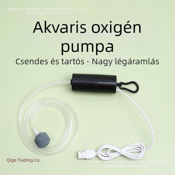 Akvárium oxigénpumpa - csendes, hordozható, otthoni és kültéri használatra