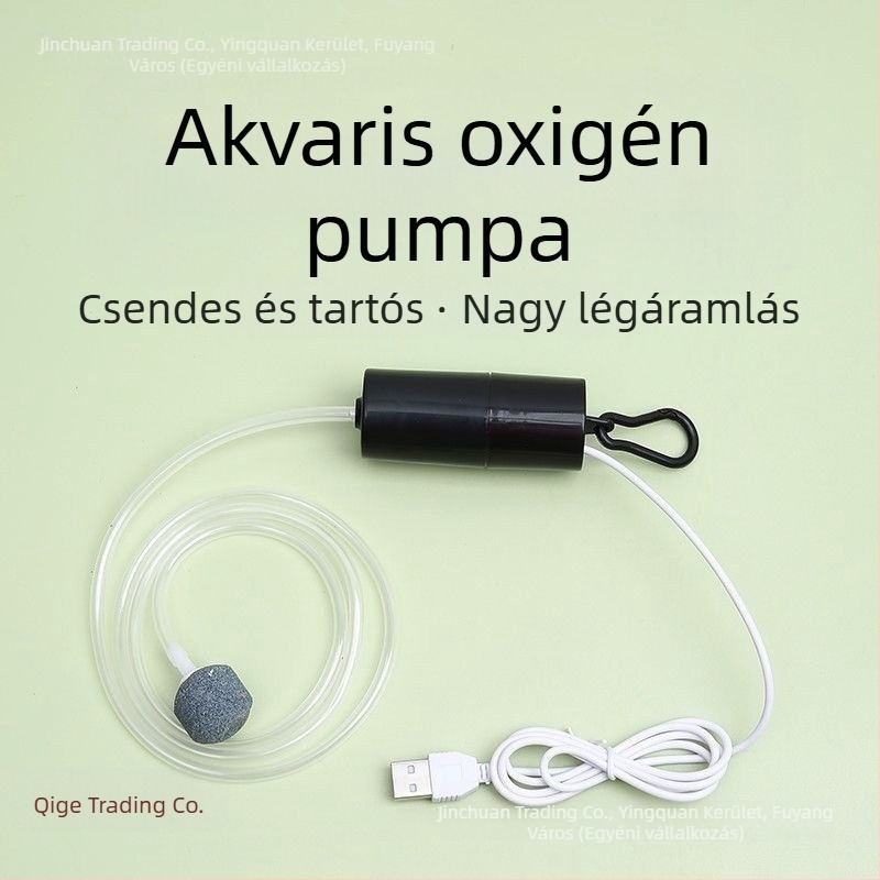 Akvárium oxigénpumpa - csendes, hordozható, otthoni és kültéri használatra