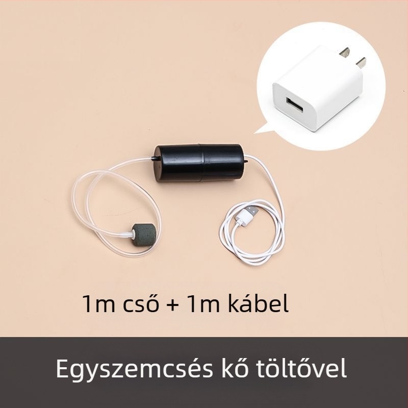 Akvárium oxigénpumpa - csendes, hordozható, otthoni és kültéri használatra