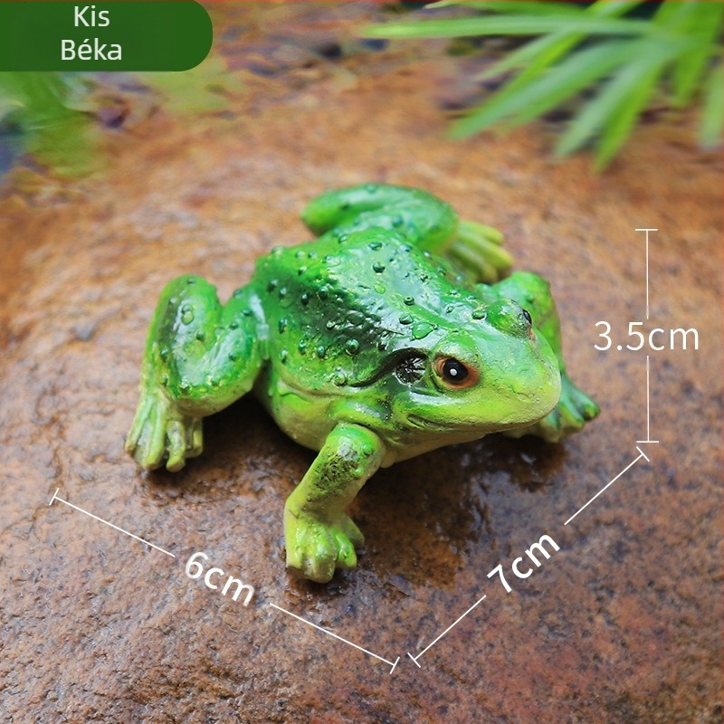 Műgyanta lebegő víz dekoráció lótuszlevél és béka motívummal, kerthez, tavakhoz és erkélyhez (Márka: Green Paper; Anyag: Gyanta; Stílus: Pastoral; Kivitelezés: Gravírozás)