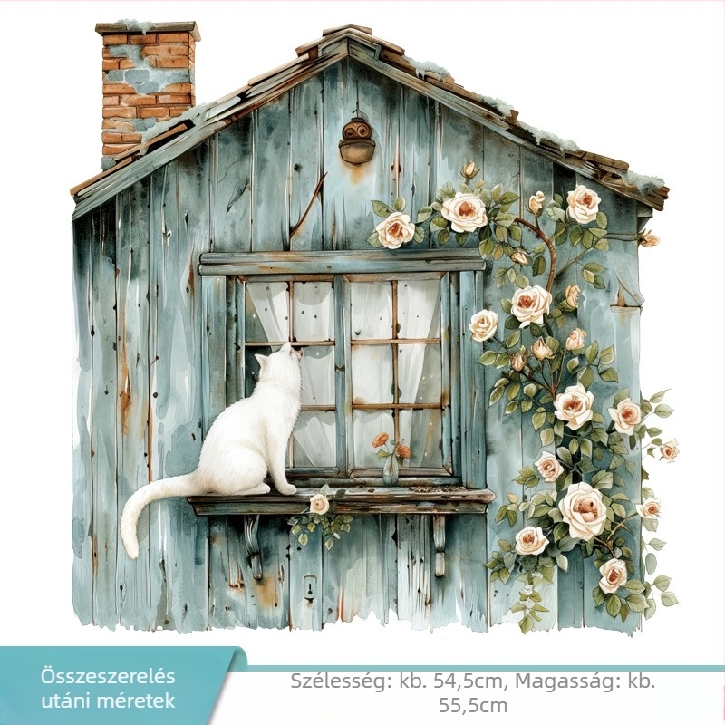 PVC falmatrica - vízálló, mintázat virágok és aranyos állatok nappali, fürdőszoba, bejárat