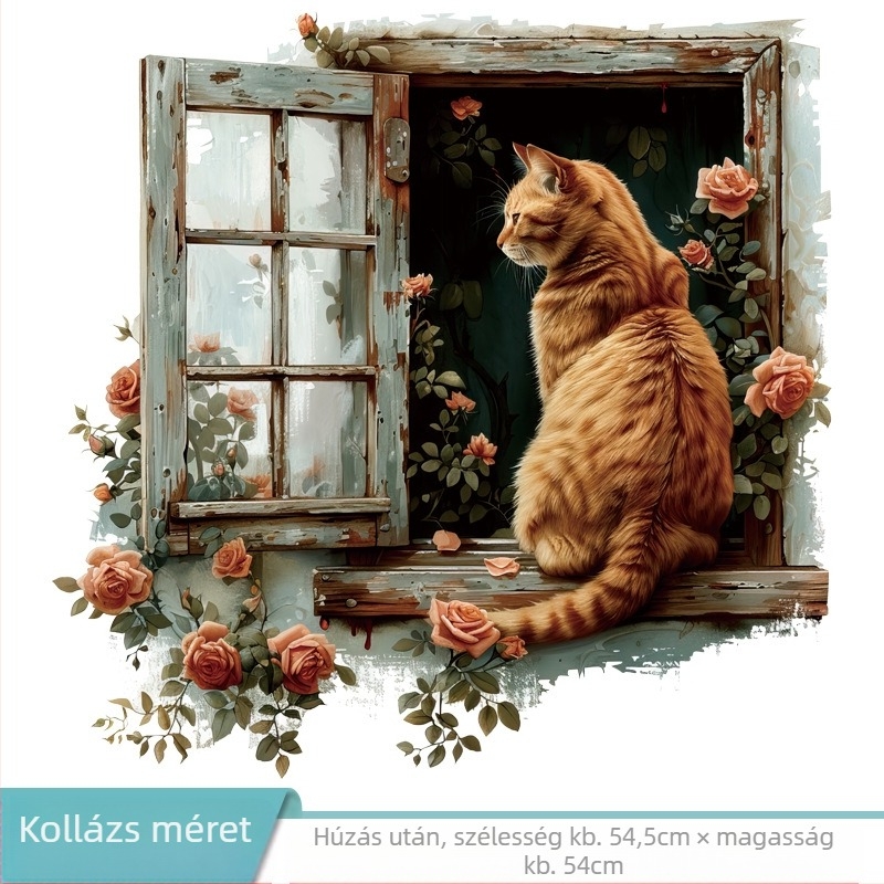 PVC falmatrica - vízálló, mintázat virágok és aranyos állatok nappali, fürdőszoba, bejárat