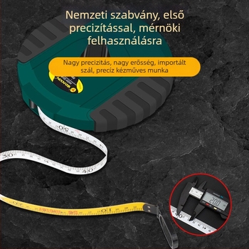 Szálas mérőszalag, gumírozott tokos ház, ipari kategória, 10/20/30/50 m