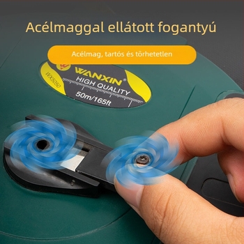 Szálas mérőszalag, gumírozott tokos ház, ipari kategória, 10/20/30/50 m