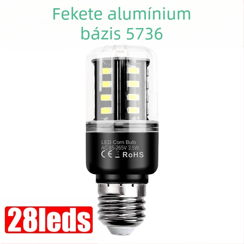 LED kukorica lámpa, 5736 LED golyó modell, 189 LED, bemenet 85–265V, 360° sugarú fény, IP20