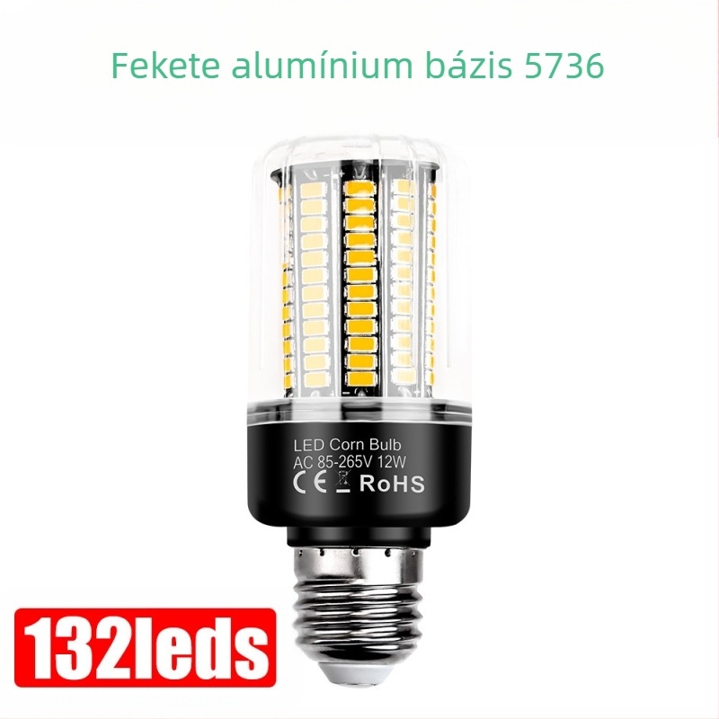 LED kukorica lámpa, 5736 LED golyó modell, 189 LED, bemenet 85–265V, 360° sugarú fény, IP20