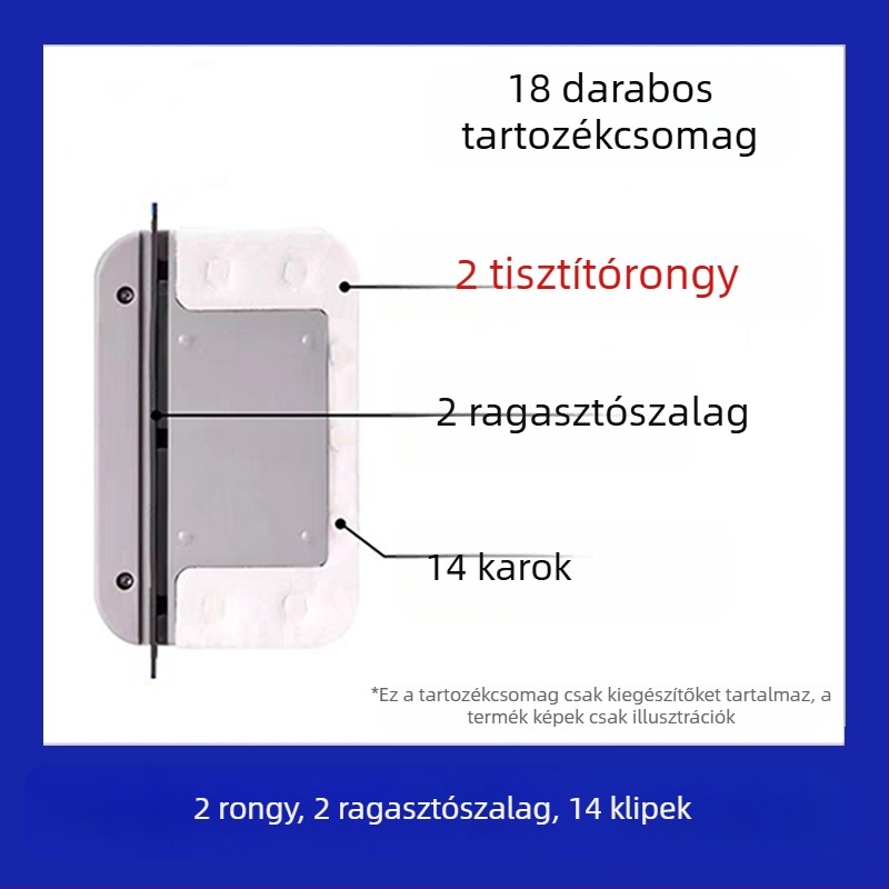 Üveg tisztító eszköz kiegészítői, műanyag alkatrészek, Big Brother, 24 darabos csomag, háztartási használatra