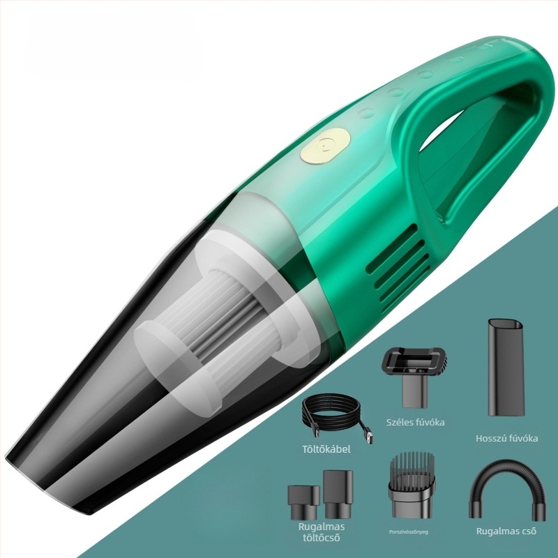 Kézi vezeték nélküli autóban használható porszívó, 65W, 3100 Pa szívóerő, újratölthető, feszültség ≤36V