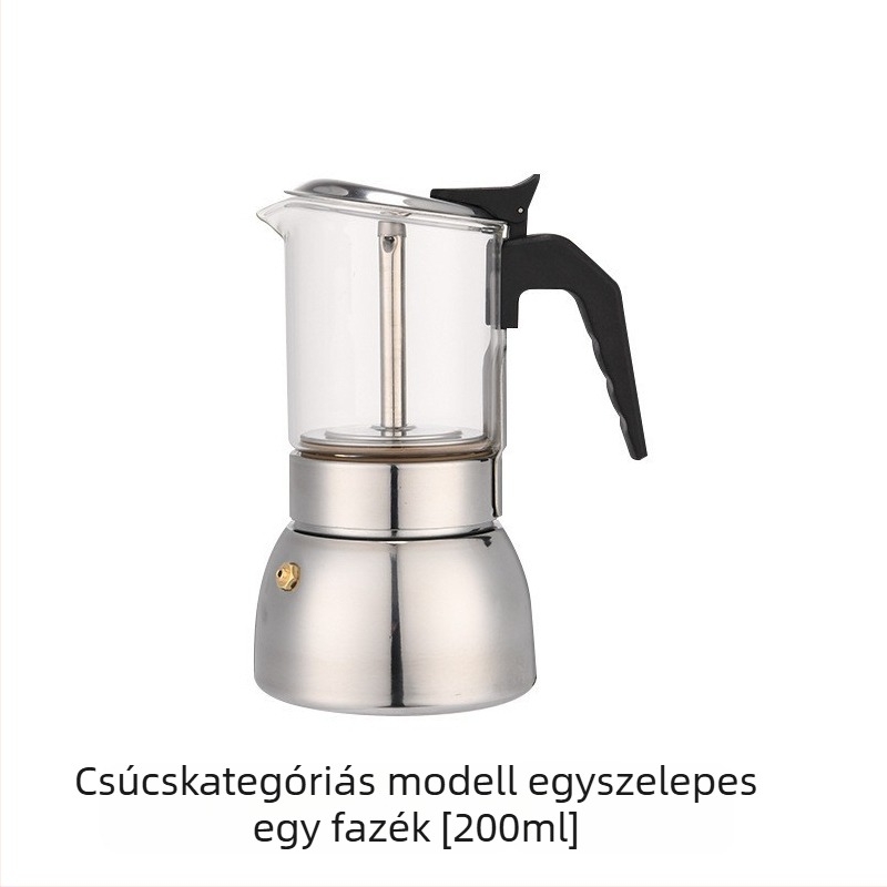 Olasz moka fazék dupla szeleppel • PP anyag • Funkció: Egyéb • Nincs testreszabás • Nincs logó