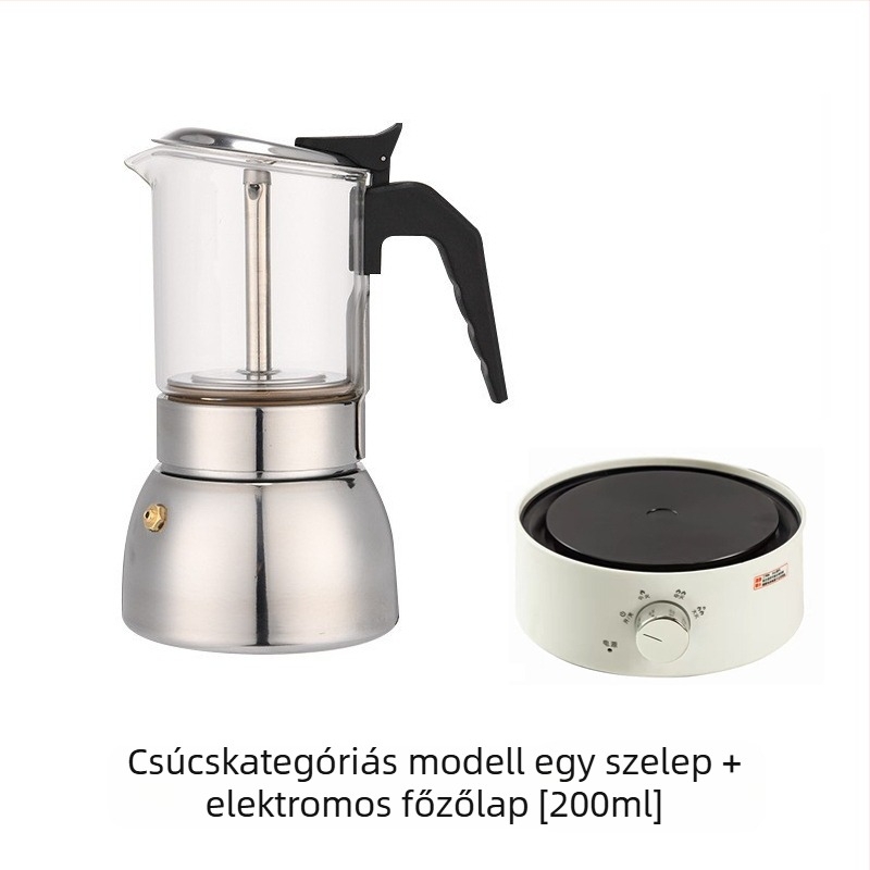 Olasz moka fazék dupla szeleppel • PP anyag • Funkció: Egyéb • Nincs testreszabás • Nincs logó