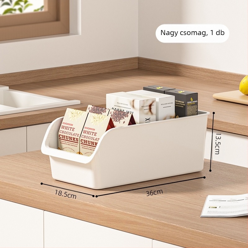 Konyhai tároló doboz, műanyag rendező a hűtőhöz, 2 L, PP anyag, modell Routine, fedél nélkül