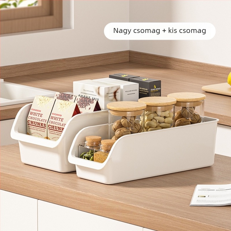 Konyhai tároló doboz, műanyag rendező a hűtőhöz, 2 L, PP anyag, modell Routine, fedél nélkül