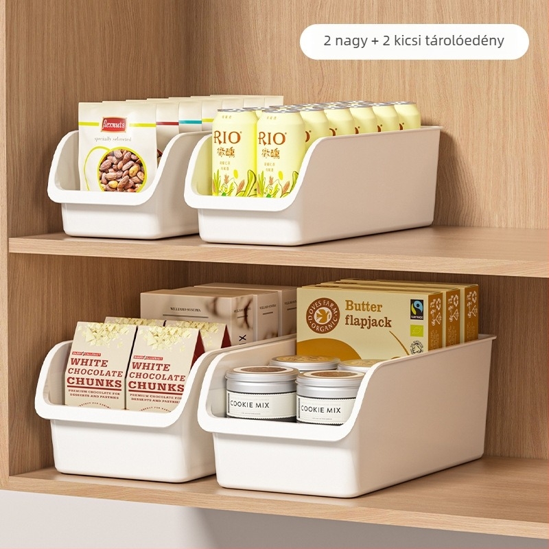 Konyhai tároló doboz, műanyag rendező a hűtőhöz, 2 L, PP anyag, modell Routine, fedél nélkül