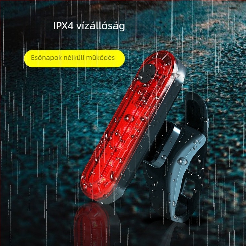 056 hátsó lámpa biciklikhez – újratölthető, országúti és hegyi kerékpárokhoz, dobozban, szuper fényes