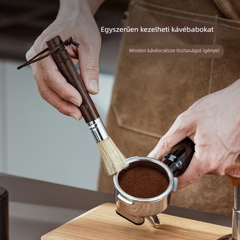 Fa tisztító ecset kávéőrlőhöz, modern egyszerű stílus, otthonra, kávézókba és bárokba, rekeszek és por tisztítása