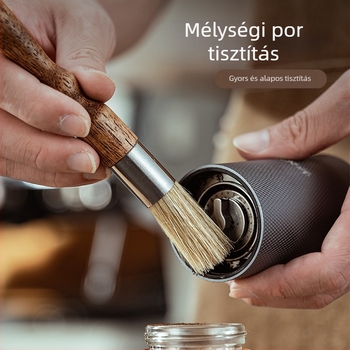 Fa tisztító ecset kávéőrlőhöz, modern egyszerű stílus, otthonra, kávézókba és bárokba, rekeszek és por tisztítása