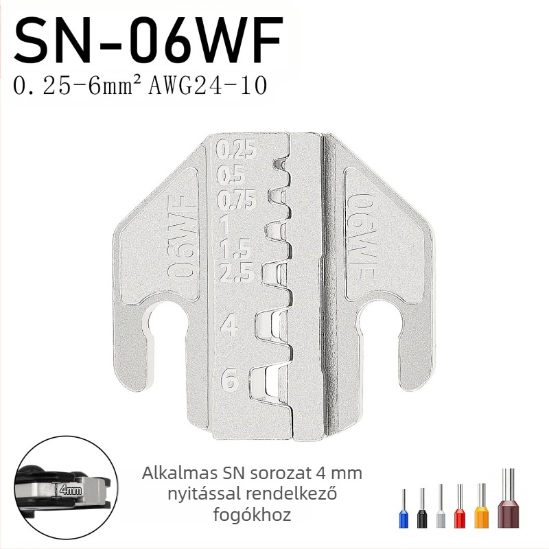 SN sorozat krimpelőfogók, terminálokhoz, vas-nikkel ötvözet, tömeg 0,02
