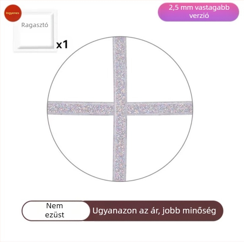 PVC önragasztó falikép – penész- és vízálló, dekoratív vonal a konyhában és a fürdőszobában