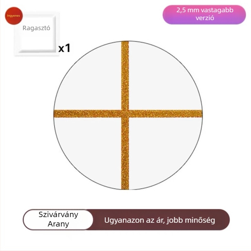 PVC önragasztó falikép – penész- és vízálló, dekoratív vonal a konyhában és a fürdőszobában