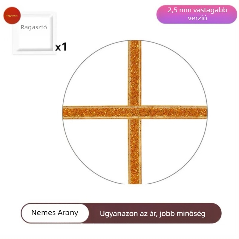 PVC önragasztó falikép – penész- és vízálló, dekoratív vonal a konyhában és a fürdőszobában