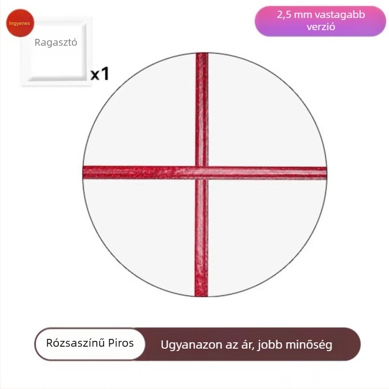 PVC önragasztó falikép – penész- és vízálló, dekoratív vonal a konyhában és a fürdőszobában