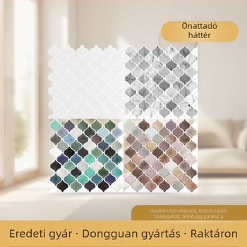 3D Kristály falikép – PET+PU ragasztó, öntapadós, olajálló, nedvességálló dekoráció, 1 darab, modern háromdimenziós dekoráció konyhához, fürdőszobához és a nappaliba
