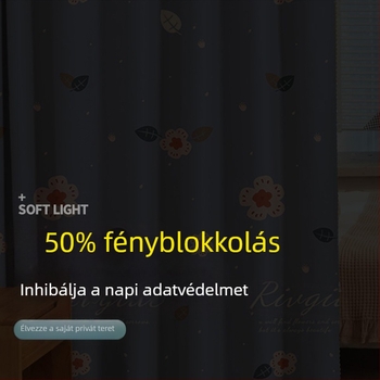 Szeparáló függöny – poliészter, nyomtatás, modern minimalista stílus, nappali, hálószoba, dolgozószoba, étterem és erkély számára; telepítés nem tartalmazva.