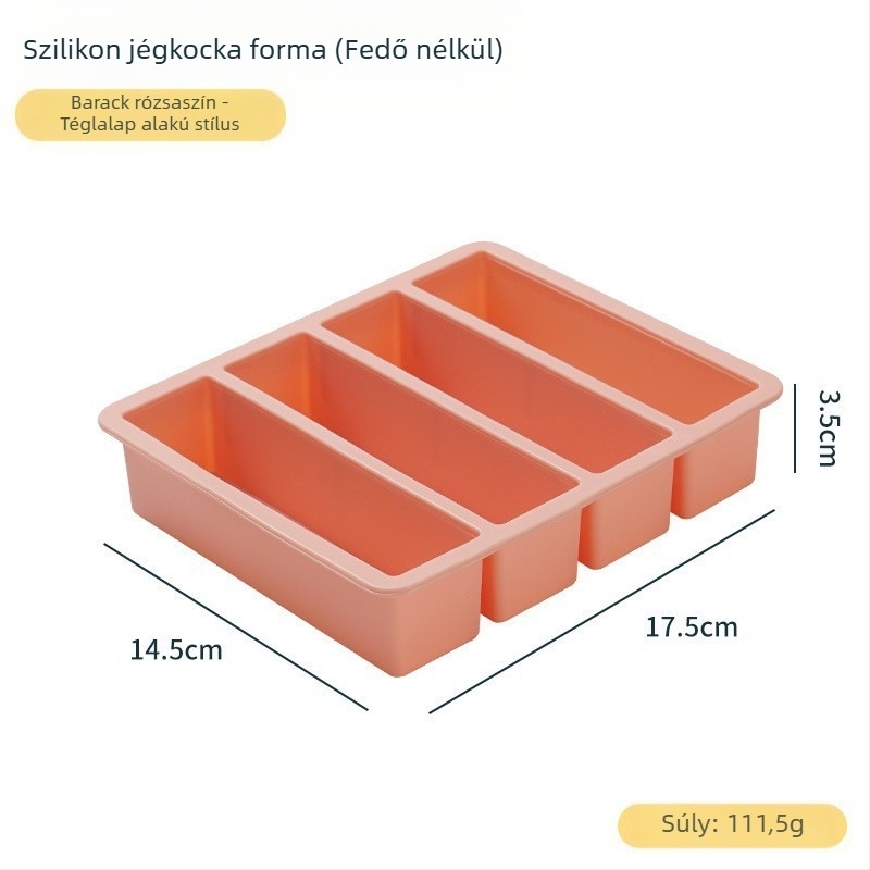 Hosszú szilikon jégkocka forma bárhoz – élelmiszer-minőségű szilikon, gyors fagyás, könnyű kioldás