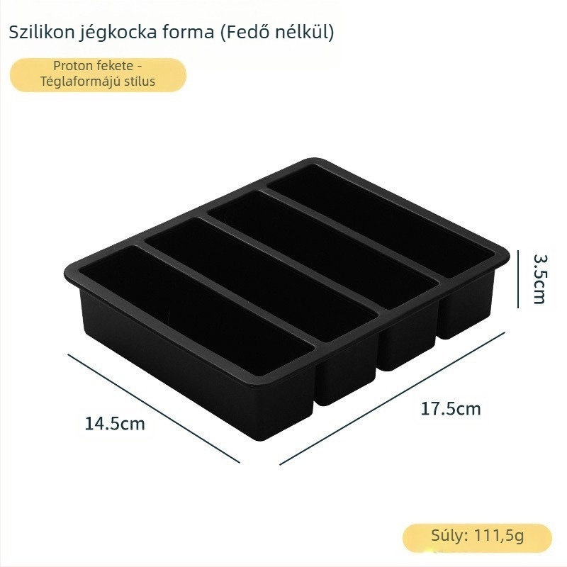 Hosszú szilikon jégkocka forma bárhoz – élelmiszer-minőségű szilikon, gyors fagyás, könnyű kioldás