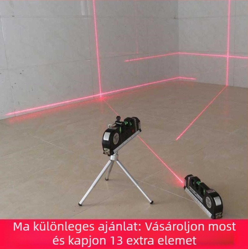 Infravörös lézeres szint, erős mágneses rögzítés, háztartási használatra, vízszintes mérővonal, közönséges szint