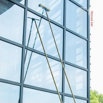 Shijie Háztartási üvegtisztító kinyúló teleszkópos rúddal, egyoldalas törléssel, rozsdamentes acélból, kézi működés