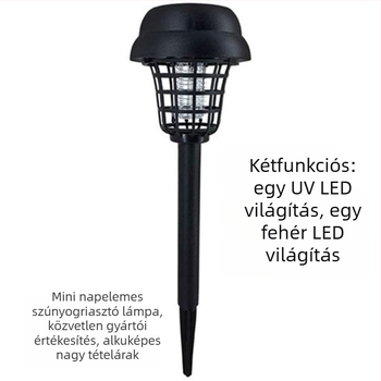 Kültéri napelemes szúnyogriasztó lámpa LED-del, 3W, 1.2V, kerek formájú