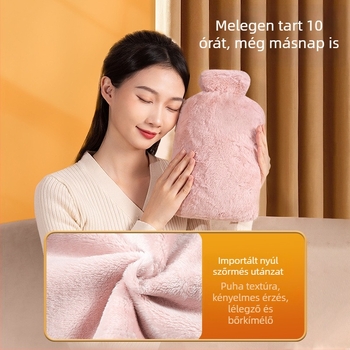 Forróvizes palack magas sűrűségű PVC-vel, melegítés víz feltöltésével, többfunkciós kézre és hasra, meleg/hideg használat, modern egyszerű stílus