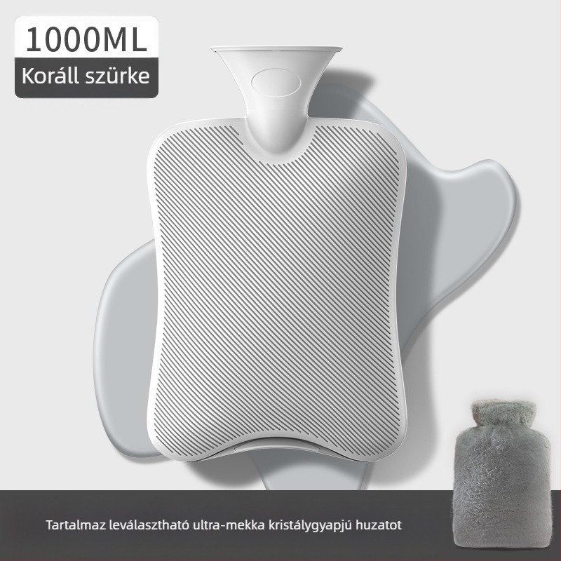 Forróvizes palack magas sűrűségű PVC-vel, melegítés víz feltöltésével, többfunkciós kézre és hasra, meleg/hideg használat, modern egyszerű stílus