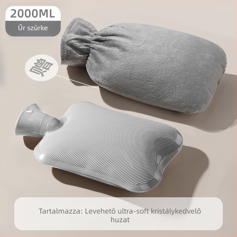 Forróvizes palack magas sűrűségű PVC-vel, melegítés víz feltöltésével, többfunkciós kézre és hasra, meleg/hideg használat, modern egyszerű stílus