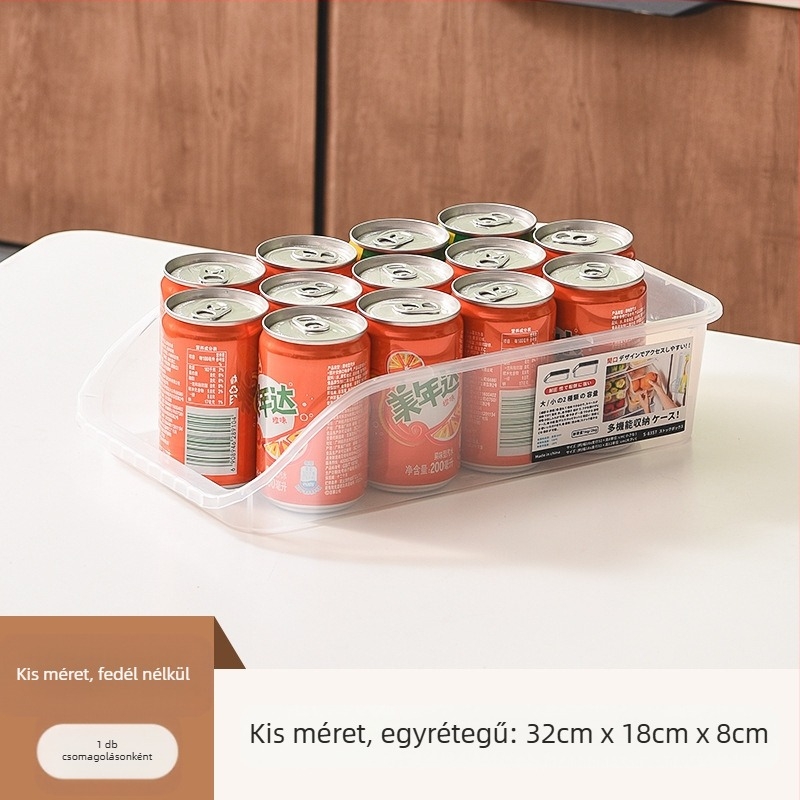 Hűtőszekrény tároló doboz, élelmiszer-minőségű műanyag, megőrzi a frissességet, zárható, modern minimalista dizájn