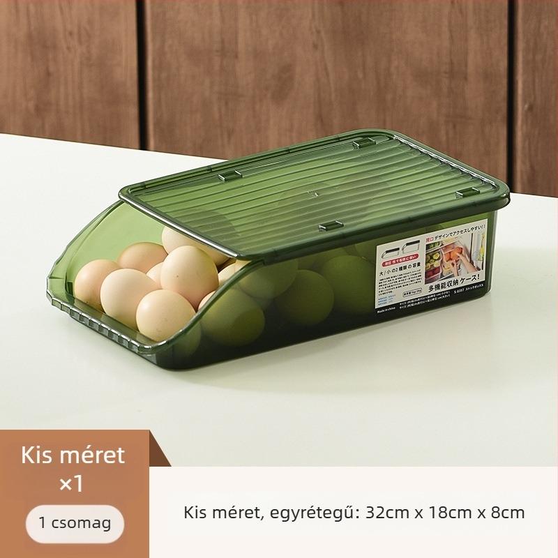 Hűtőszekrény tároló doboz, élelmiszer-minőségű műanyag, megőrzi a frissességet, zárható, modern minimalista dizájn