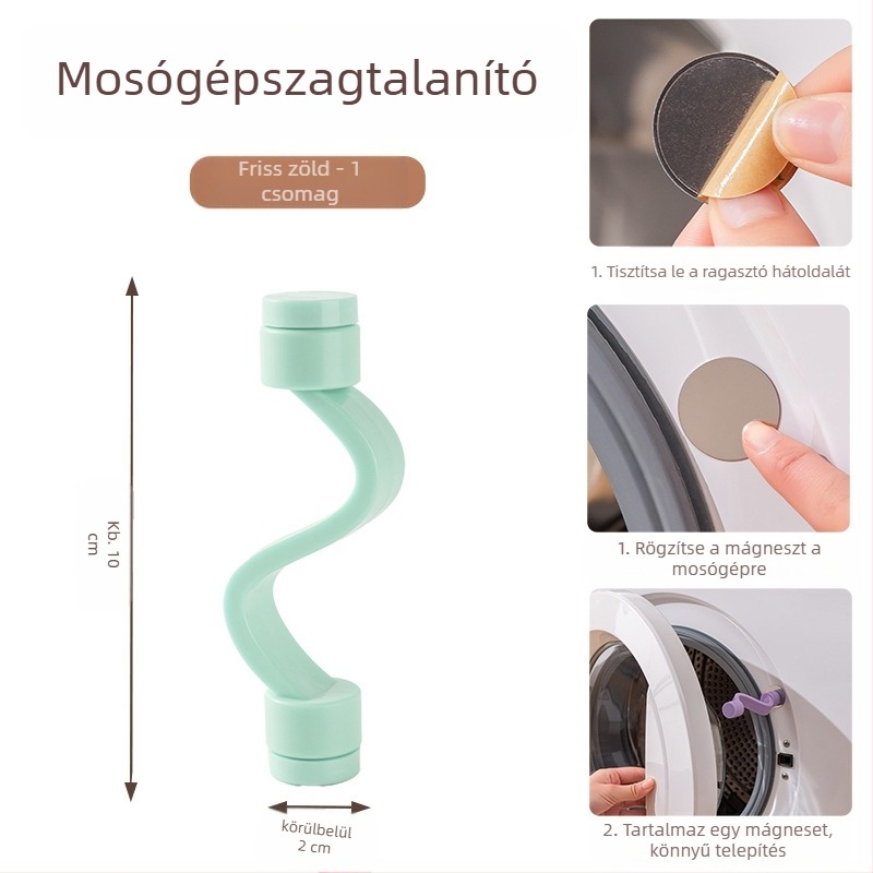 Mosógép ajtózár mágneses rögzítőcsappal, szellőző a penészedés és a szag ellen – telepítés nélkül, műanyag anyag (80% új műanyag)